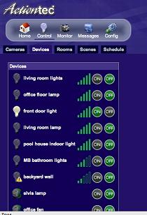 Prototype Actiontec menu for home monitoring